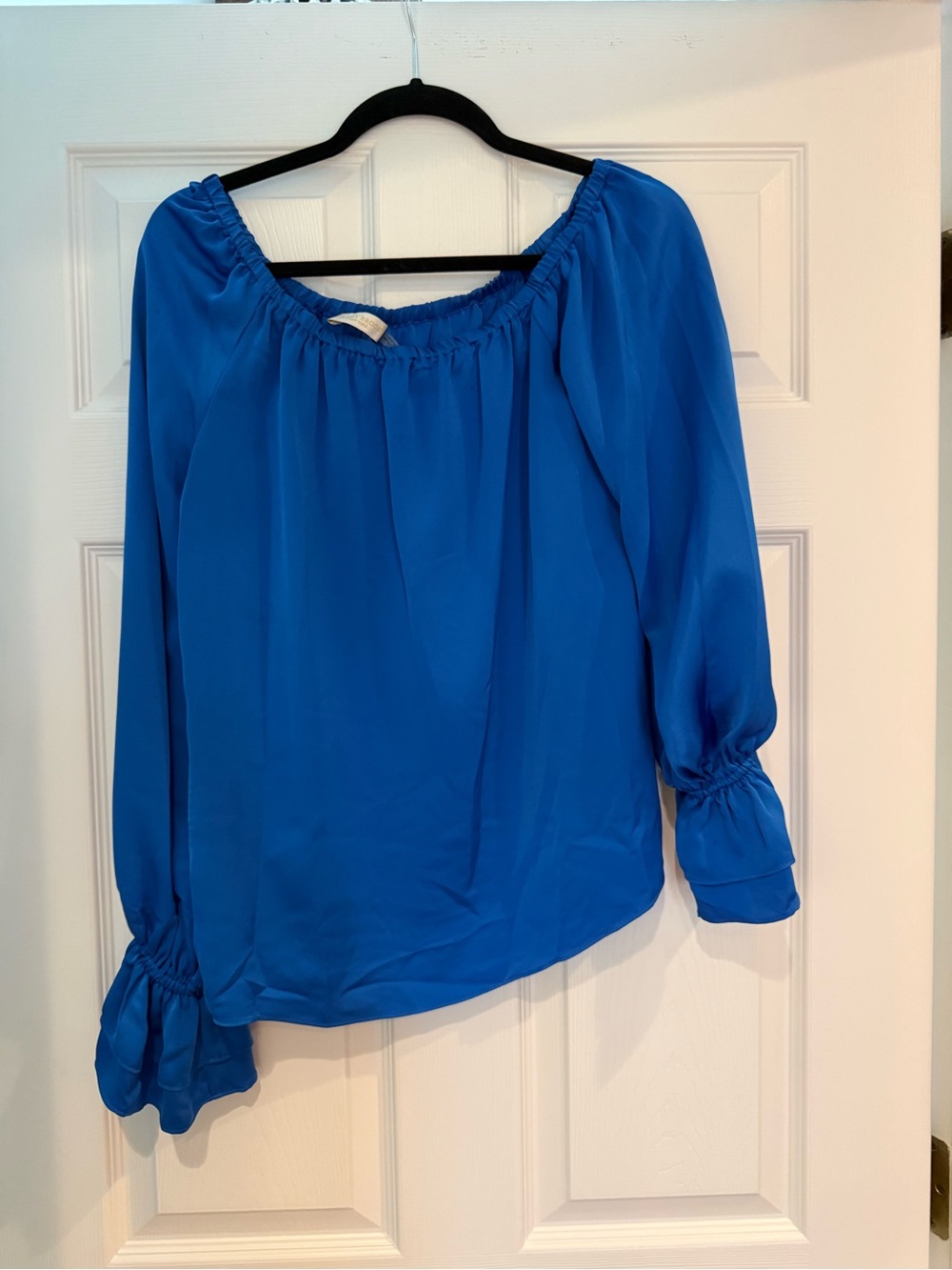 Ramy Brook Bright Blue Off-Shoulder Blouse